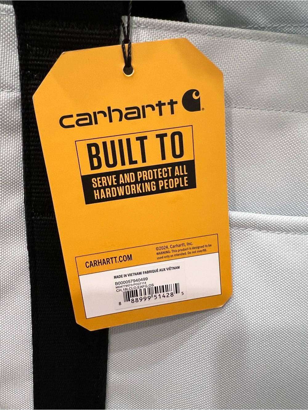 Carhartt White & Black Canvas Tote Bag 18L - Picture 12 of 12
